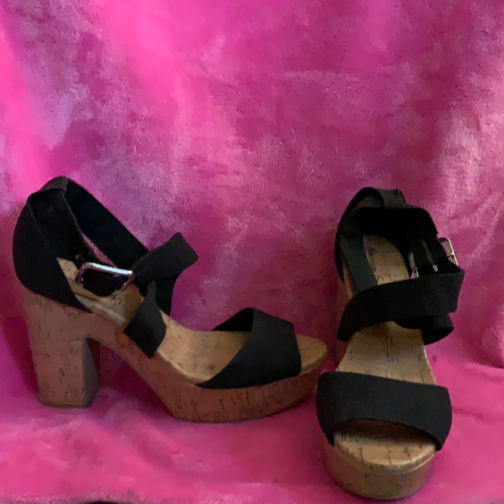 Black chunky heel